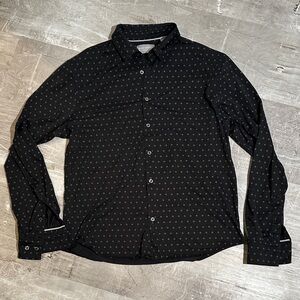 Men's Hickey Freeman Black Patterned Shirt